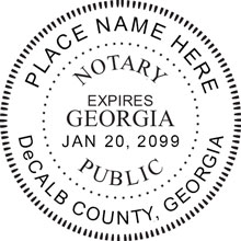05NS1 - Georgia Notary Seal Stamp Design 1