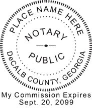 05NS8 - Georgia Notary Seal Stamp Design 3