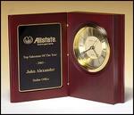 Hand-rubbed rich mahogany finish book clock