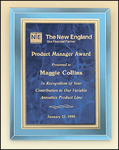 12PLAQMIROWBLUE - Smoked mirror plaque 